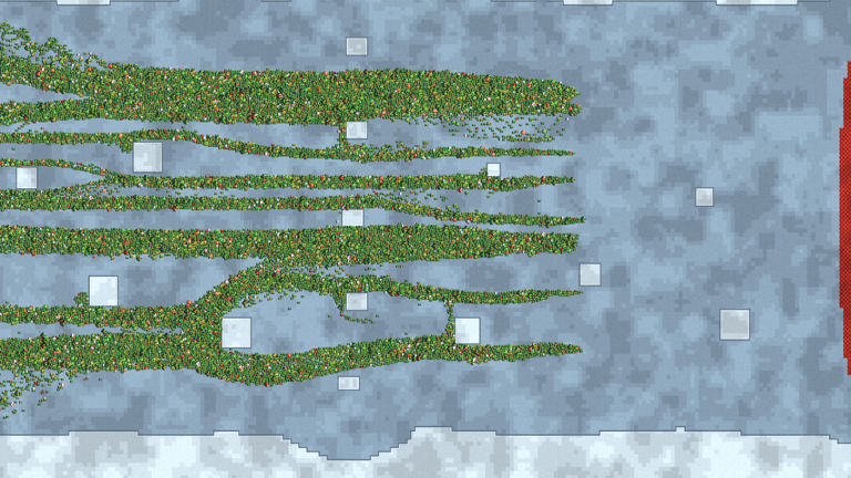 Official Horde Defenders promotional image showing streams of enemies crossing pale terrain